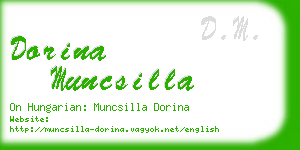 dorina muncsilla business card